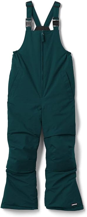 Lands’ End Kids Waterproof Iron Knees Squall Snow Bibs Snow Pants in green