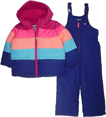 OshKosh B’Gosh Girls Printed Heavy Weight Winter Coat and Snow Pants