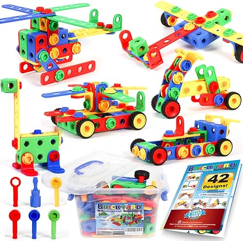 Brickyard Building Blocks 163 STEM Toys Kit