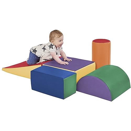 ECRAKids SoftZone Climb and Crawl Activity Play Set multicolored and 5 different shapes