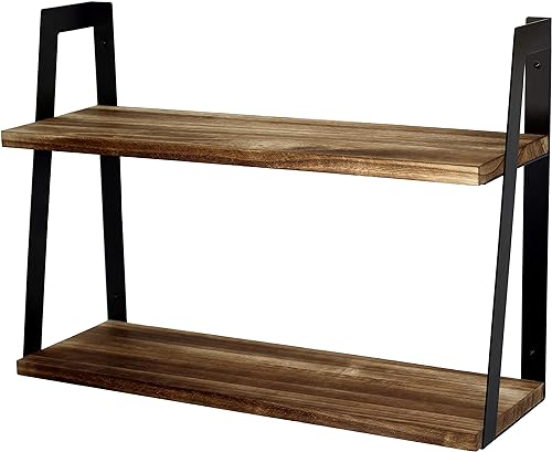 Peter's Goods 2-Tier Modern Rustic Floating Wall Shelves