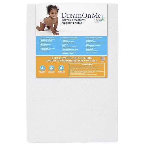 Dream on Me Sunset 3” Extra Firm Fiber Portable Crib Mattress