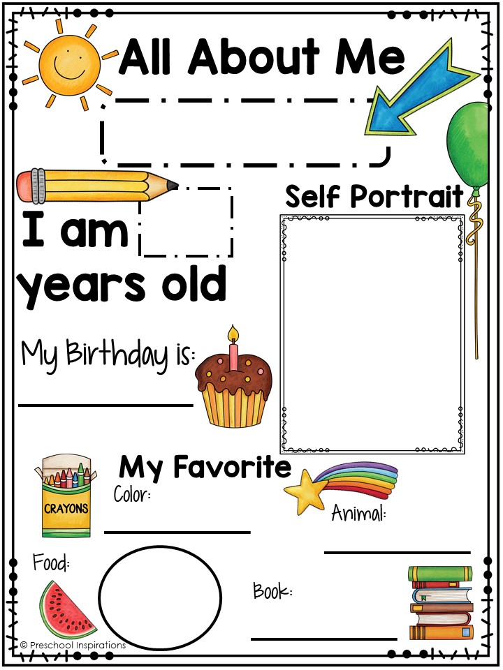 All about me posters template free printable download