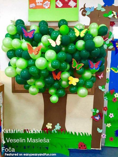 Balloon Tree Spring Bulletin Board Decorations