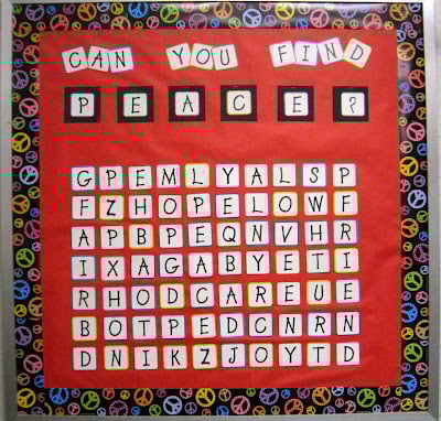 Counseling Peace Word Search Game Unique Bulletin Board Ideas