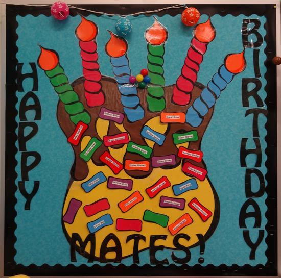 Happy Birthday Mates Ocean Themed Birthday Bulletin Board Idea