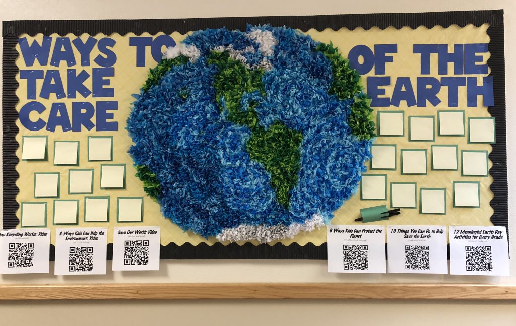 Happy Earth Day Month Interactive Earth Day Bulletin Board Idea