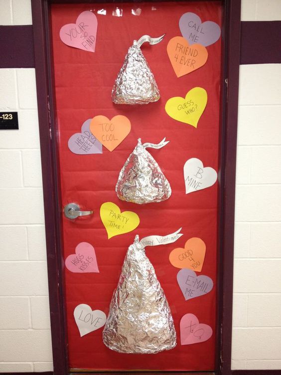 Hershey Kiss Valentines Day Classroom Door Display