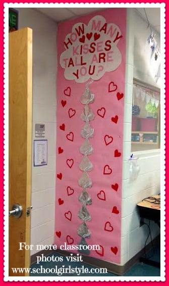 How many kisses tall are you valentines door display