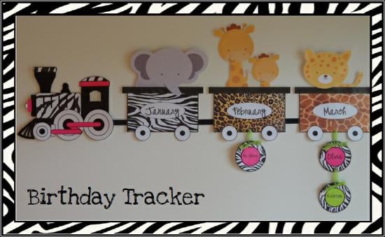 Safari Themed Birthday Bulletin Board Set