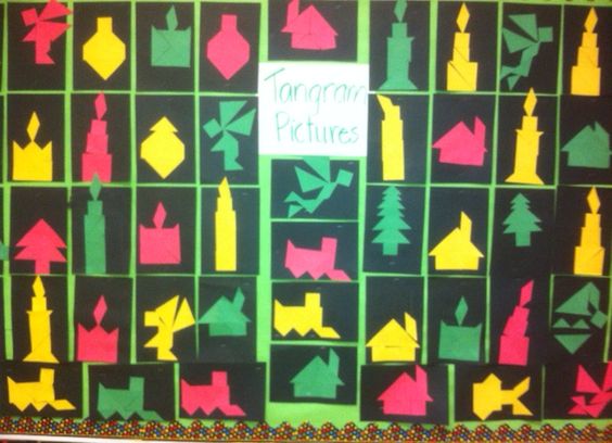 tangram art bulletin board